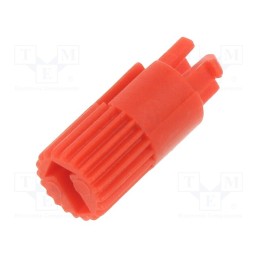 10 pcs : SA-PT654/7.3 - Knob, Ø4x7.3mm, red