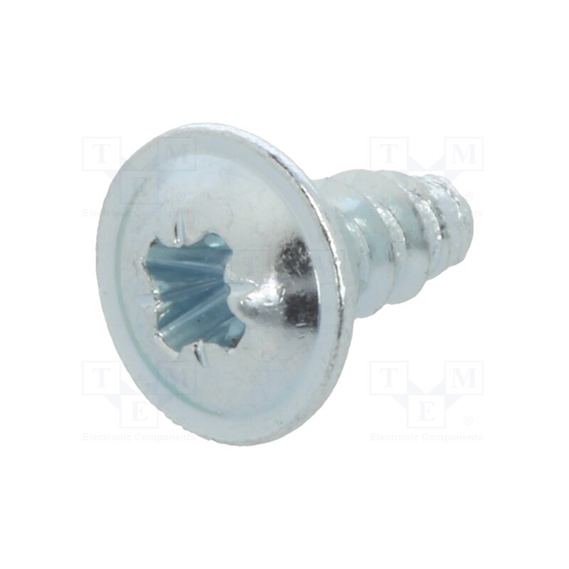 500 pcs : 5001498 - Screw, for plastic, with flange, 2.9x6.5, Head: button, Phillips