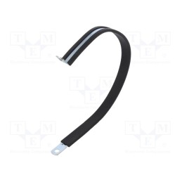 10 pcs : LKD1531 -AS - Fixing clamp, ØBundle : 110mm, W: 13mm, steel, Cover material: EPDM