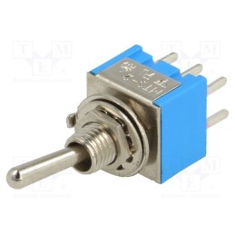 10 pcs : TSM202A2 - Switch: toggle, Pos: 2, DPDT, ON-ON, 3A/250VAC, Leads: for PCB, 20mΩ