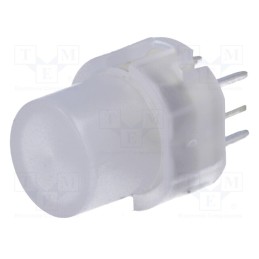 10 pcs : KS01-BLV-13 - Switch: keypad, Pos: 2, SPST-NO, 0.01A/35VDC, colourless, LED, THT
