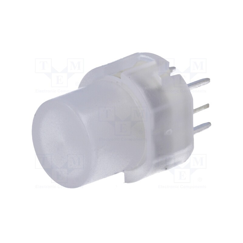 10 pcs : KS01-BLV-13 - Switch: keypad, Pos: 2, SPST-NO, 0.01A/35VDC, colourless, LED, THT