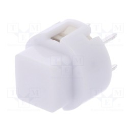 10 pcs : D6C00 F1 LFS - Switch: keypad, Pos: 2, SPST-NO, 0.01A/32VDC, white, THT, 1.3N, D6