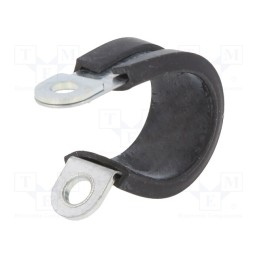 10 pcs : SGB-11 - Fixing clamp, ØBundle : 11mm, W: 13mm, steel, Cover material: EPDM