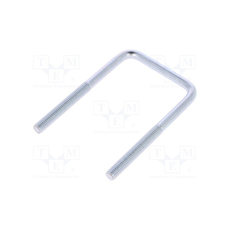 10 pcs : CBTC..6..43..78 (1 1/4') - U-bolt, C, 1, steel, zinc, Thread len: 41mm, Int.width: 43mm, square