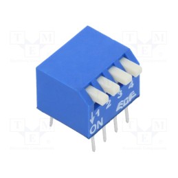 10 pcs : EPS104AZ - Switch: DIP-SWITCH, Poles number: 4, OFF-ON, 0.025A/24VDC, Pos: 2