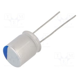 10 pcs : A758EK107M1AAAE016 - Capacitor: polymer, low ESR, 100uF, 10VDC, ESR: 16mΩ, THT, ±20%, A758