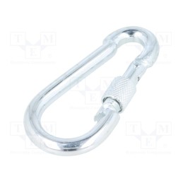 10 pcs : KSZ.8.80 - Carabiner, steel, for rope, L: 80mm, zinc, 8mm, with protection