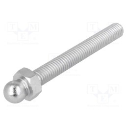 10 pcs : 098MM08060M - Pin, M8, Plunger mat: steel, Ø: 10mm, Plating: zinc, Thread len: 60mm
