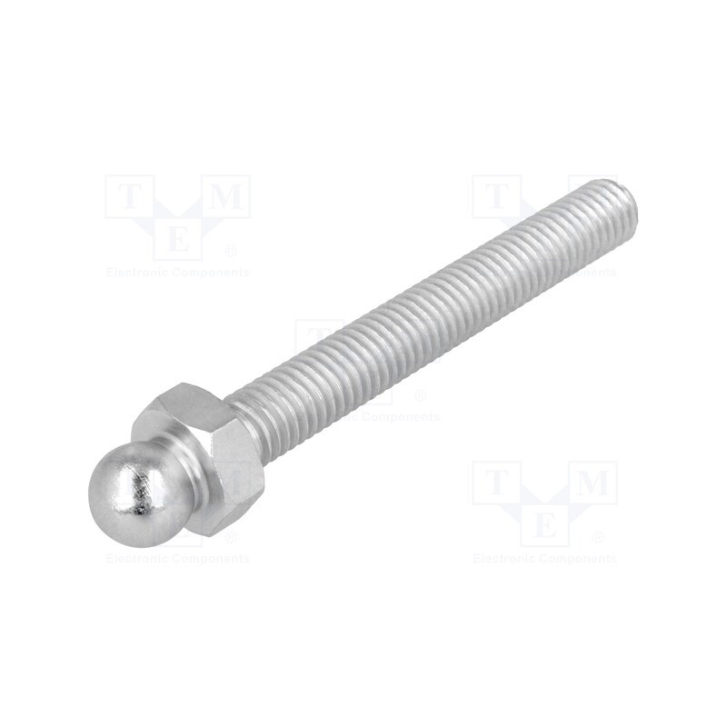 10 pcs : 098MM08060M - Pin, M8, Plunger mat: steel, Ø: 10mm, Plating: zinc, Thread len: 60mm