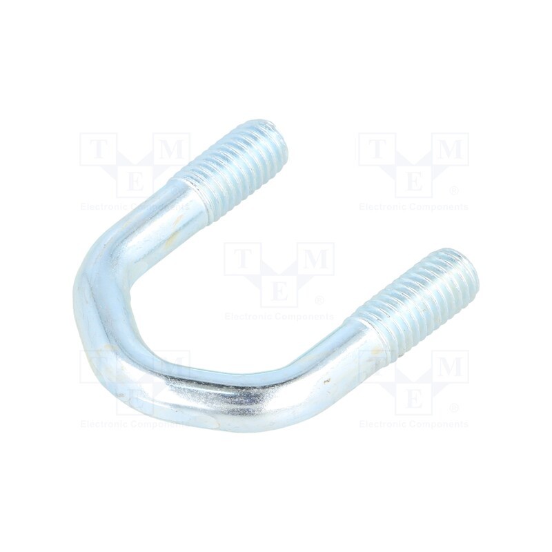 10 pcs : CBTD.8.23(1/2') - U-bolt, D, 1.25, steel, zinc, Thread len: 18mm, for antenna fixing