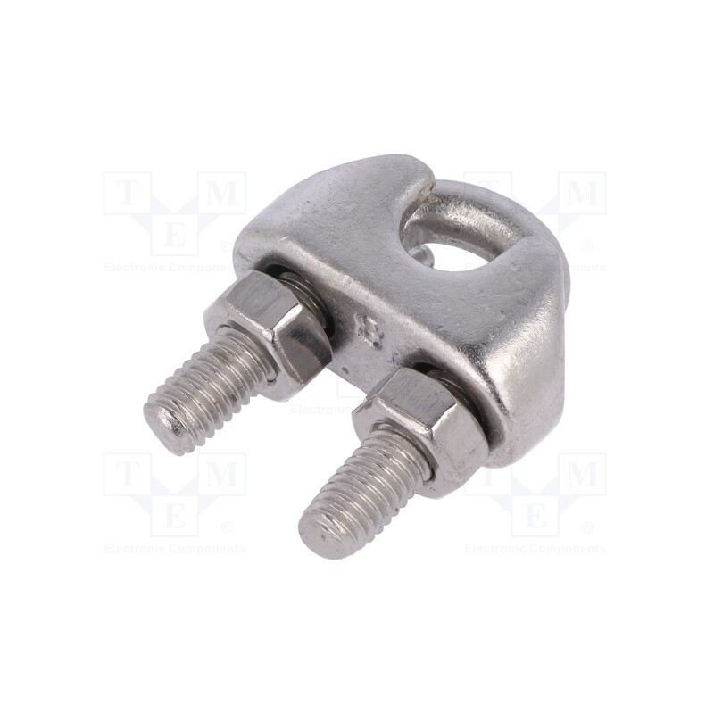 10 pcs : ZLK-8-A4 - Rope clamp wire, acid resistant steel A4, for rope, Ørope: 8mm
