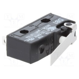 10 pcs : DB1C-A1LB - Microswitch SNAP ACTION, 6A/250VAC, 0.1A/80VDC, with lever, SPDT