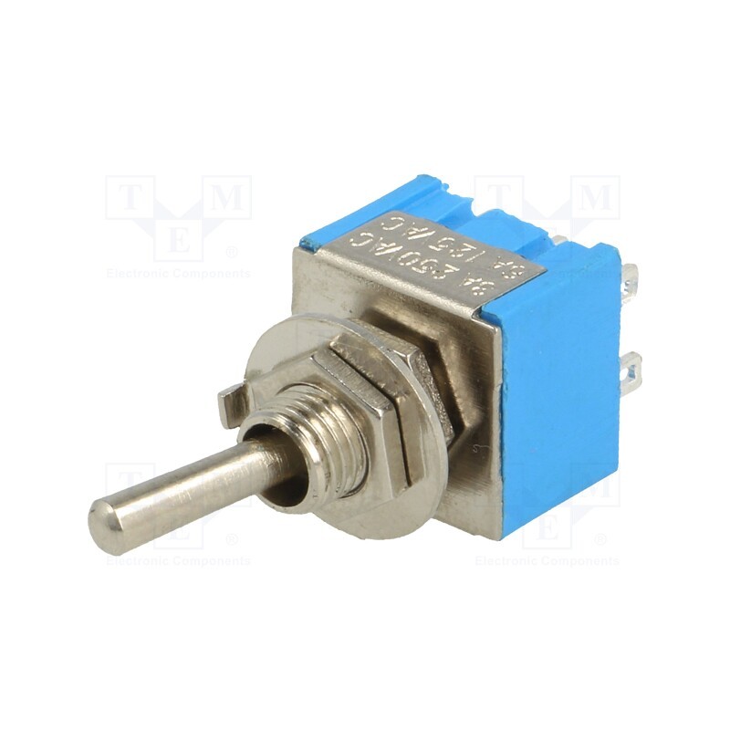 10 pcs : - Switch: toggle, Pos: 2, DPDT, ON-ON, 3A/250VAC, Leads: for soldering