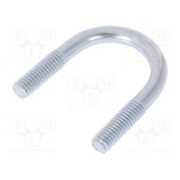 10 pcs : CB.6..23..40 - U-bolt, B, 1, steel, zinc, Thread len: 16mm, for fixing pipes