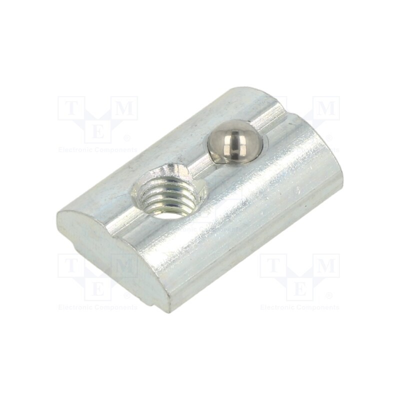 10 pcs : 96126 - Nut, for profiles, Width of the groove: 10mm, steel, zinc, T-slot