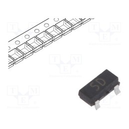 50 pcs : TCMBD914 - Diode: rectifying, SMD, 100V, 200mA, 4ns, SOT23, Ufmax: 1V, 225mW