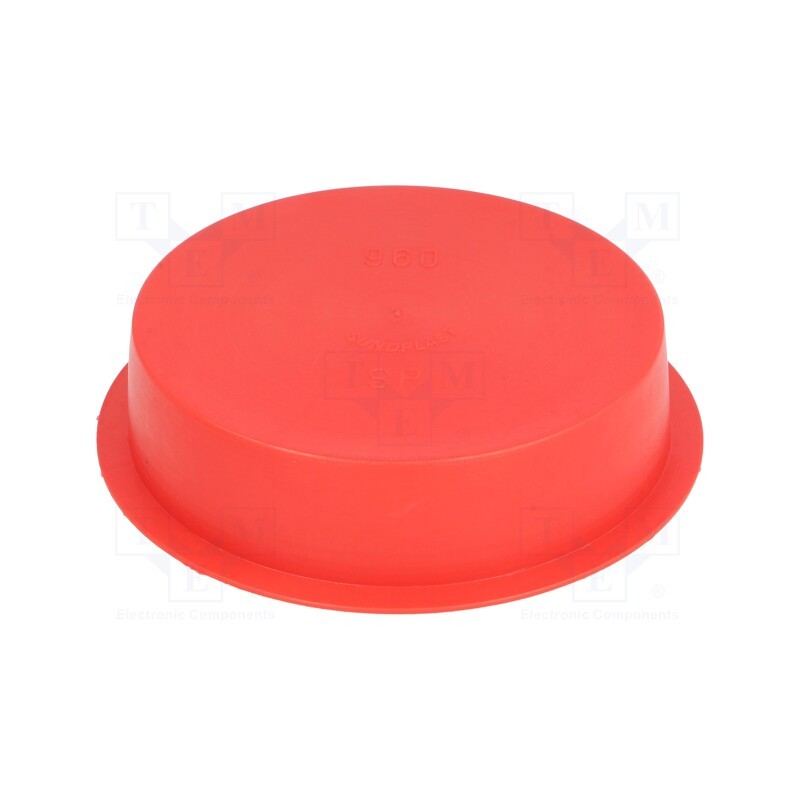 50 pcs : 15000 -AS - Plugs, Body: red, Out.diam: 98mm, H: 24mm, Mat: LDPE, push-in, SafeCAP