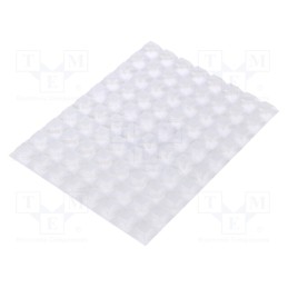 100 pcs : 7000051930 - Self-adhesive foot, H: 5.8mm, transparent, polyurethane, Bumpon