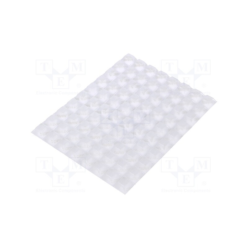 100 pcs : 7000051930 - Self-adhesive foot, H: 5.8mm, transparent, polyurethane, Bumpon