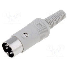 10 pcs : 930356517 MAS 70 S GRAU - Plug, DIN, male, PIN: 7, Layout: 270°, straight, for cable, soldering