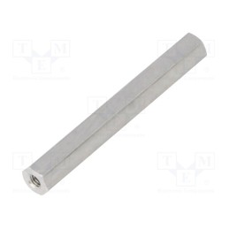 50 pcs : 132X40 - Screwed spacer sleeve, 40mm, Int.thread: M2,5, hexagonal