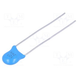 50 pcs : CCH-100P/2000V - Capacitor: ceramic, 100pF, 2kV, YL, ±10%, THT