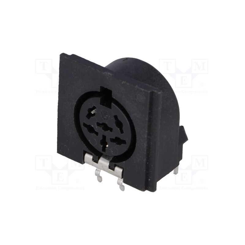 10 pcs : 930778500 MAB 6 H - Socket, DIN, female, PIN: 6, Layout: 240°, angled 90°, on PCBs, THT