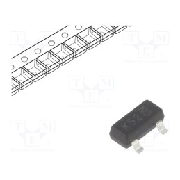 50 pcs : BAV199-7-F - Diode: switching, SMD, 85V, 160mA, 3us, SOT23, Ufmax: 1.1V,
