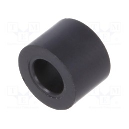 100 pcs : KDR05 - Spacer sleeve, cylindrical, polystyrene, L: 5mm, Øout: 7mm, black