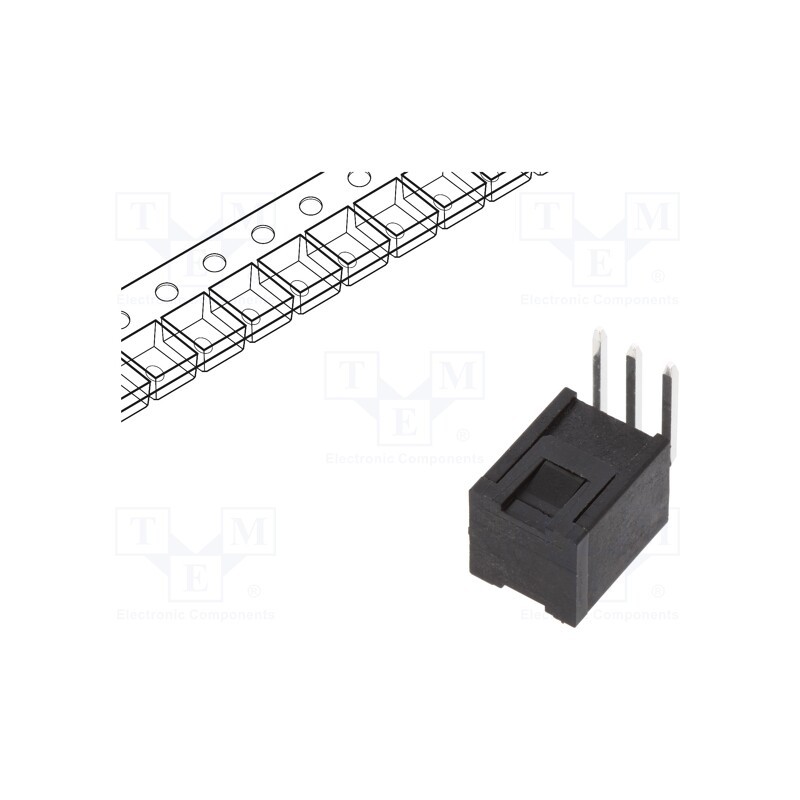 10 pcs : TM1000Q - Microswitch TACT, SPST, Pos: 2, 0.02A/20VDC, THT, 8.35x6.5x6.5mm