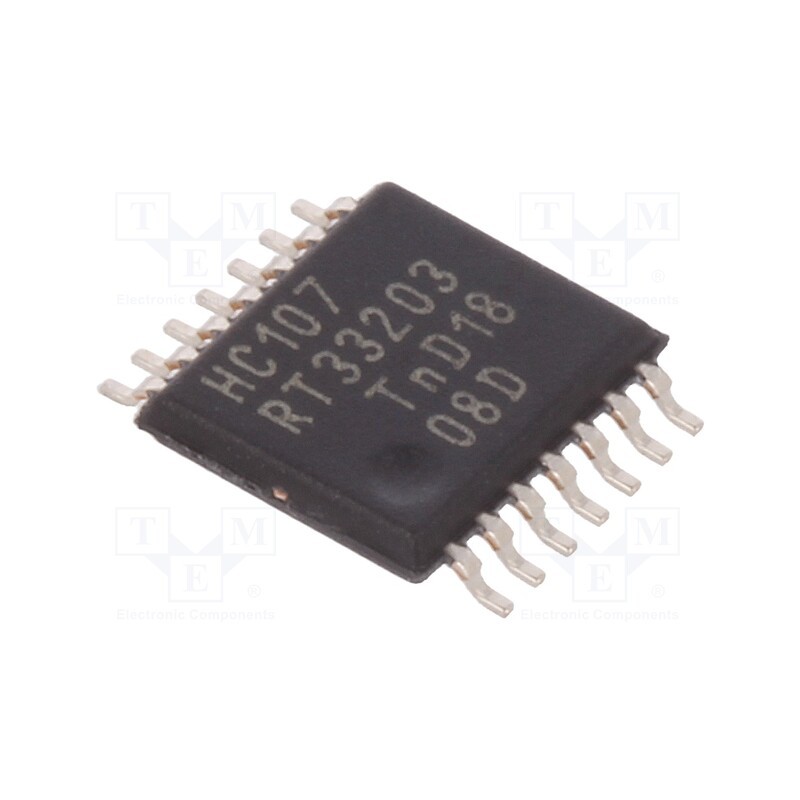 10 pcs : 74HC107PW,112 - IC: digital, JK flip-flop, Ch: 2, IN: 4, CMOS, SMD, TSSOP14, , HC
