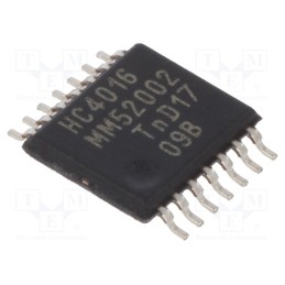 10 pcs : 74HC4016PW,112 - IC: digital, analog,switch, Ch: 4, CMOS, SMD, TSSOP14, 2÷6VDC, HC