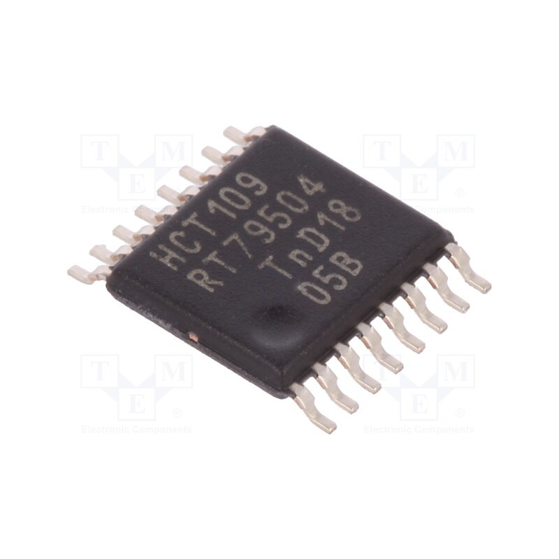 10 pcs : 74HCT109PW,112 - IC: digital, JK flip-flop, Ch: 2, IN: 5, CMOS,TTL, SMD, TSSOP16,