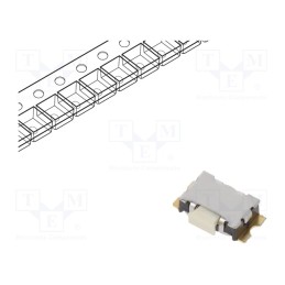 10 pcs : KSS233G LFG - Microswitch TACT, SPST-NO, Pos: 2, 0.01A/32VDC, SMT, none, 2.5N