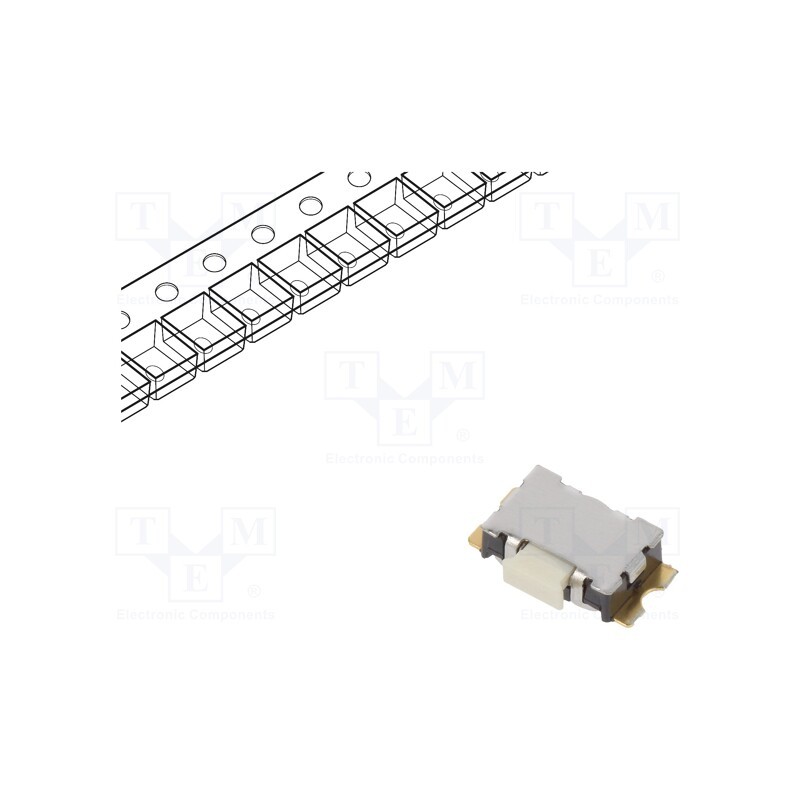 10 pcs : KSS233G LFG - Microswitch TACT, SPST-NO, Pos: 2, 0.01A/32VDC, SMT, none, 2.5N