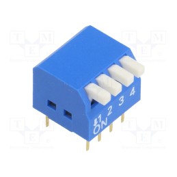 10 pcs : - Switch: DIP-SWITCH, Poles number: 4, ON-OFF, 0.05A/12VDC, Pos: 2
