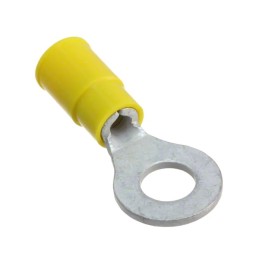 20 pcs - Molex, 19054 Insulated Crimp Ring Terminal, 1/4 (M6) Stud Size, Yellow