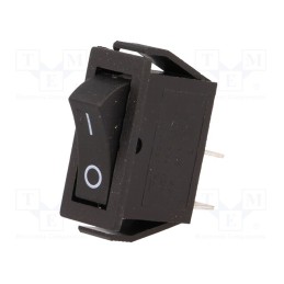 10 pcs : RS1011C3BK - ROCKER, SPST, Pos: 2, ON-OFF, 15A/250VAC, black, none, 35mΩ, -30÷80°C
