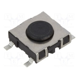 10 pcs : 1241.1600.11 - Microswitch TACT, SPST-NO, Pos: 2, 0.05A/42VDC, SMD, 1.8N, 4.7mm