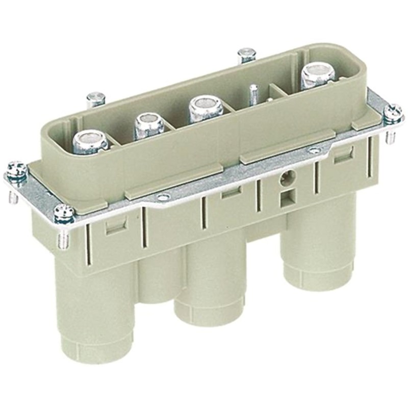1 pcs - HARTING Heavy Duty Power Connector Insert, 200A, Male, HAN K, High Current Connectors Series, 3 Contacts