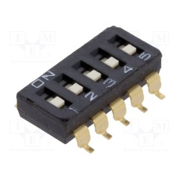 10 pcs : A6S-5101-H - Switch: DIP-SWITCH, Poles number: 5, ON-OFF, 0.025A/24VDC, Pos: 2