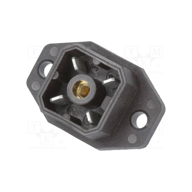 10 pcs : 932092100 G 4 A 5 M SCHWARZ - Connector: square, G, socket, male, PIN: 4, tinned, IP65, soldering