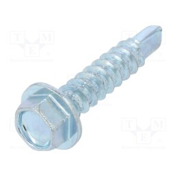 500 pcs : 1476580 - Screw, for metal, with flange, 3.9x19, Head: hexagonal, 5.5mm, zinc