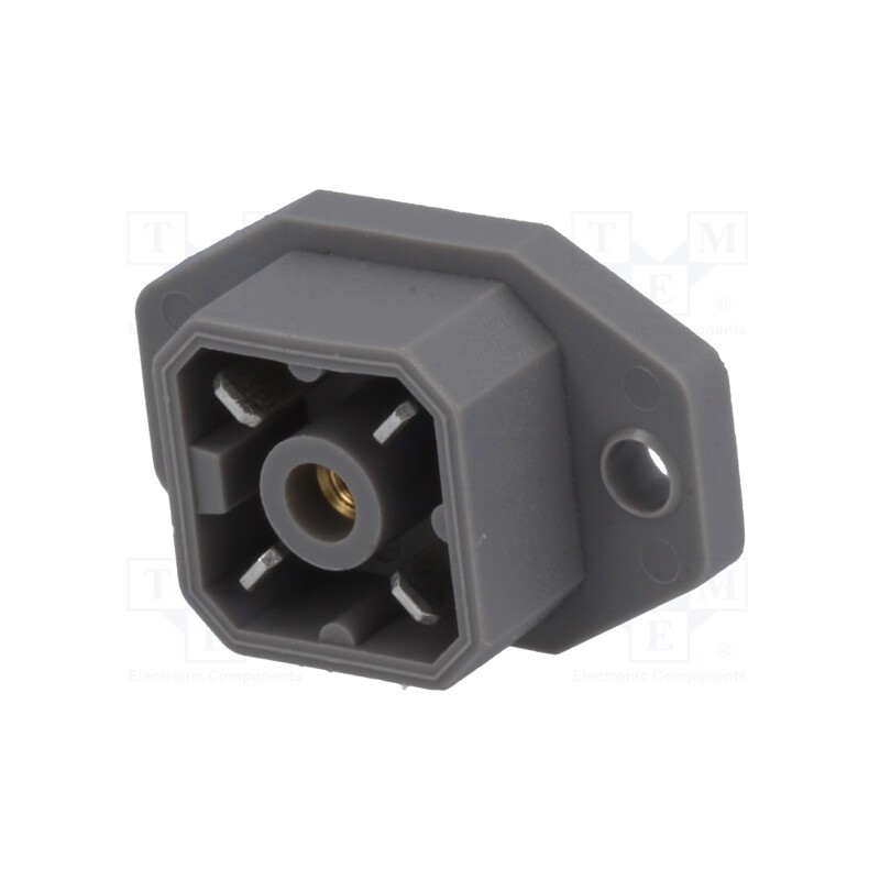 10 pcs : 932092106 G 4 A 5 M GRAU - Connector: square, G, socket, male, PIN: 4, tinned, IP65, soldering