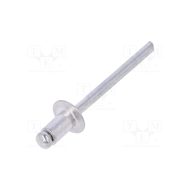 10 pcg : 70400 - Rivet, aluminium, Rivet diam: 4mm, L.rivet: 6.4mm, 50pcs.