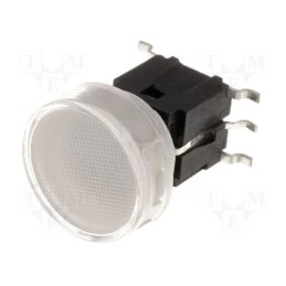 10 pcs : PB6172ML-3 - Switch: keypad, Pos: 2, SPST-NO, 0.05A/48VDC, colourless, LED, green