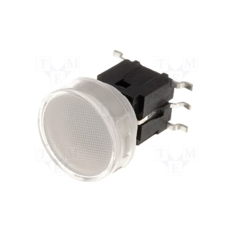 10 pcs : PB6172ML-3 - Switch: keypad, Pos: 2, SPST-NO, 0.05A/48VDC, colourless, LED, green