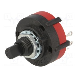 10 pcs : - Switch: rotary, Pos: 3, 0.3A/125VAC, Poles number: 1, 30°, -20÷70°C