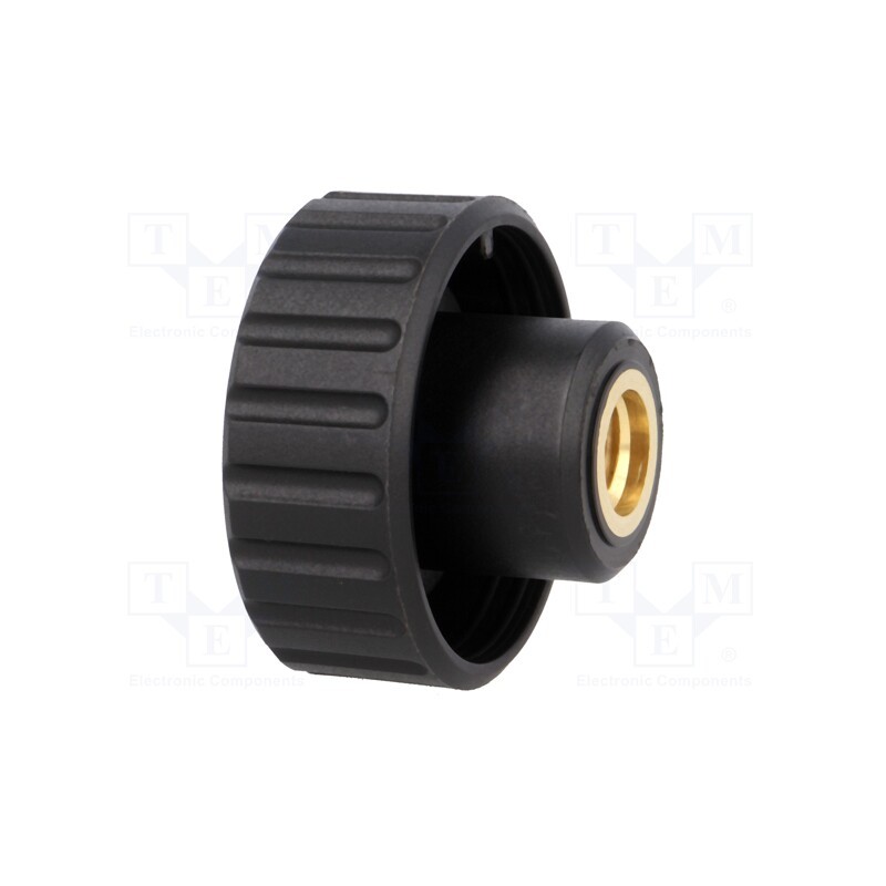 10 pcs : 6721 - Knob, Ø: 32mm, Int.thread: M8, 10mm, H: 22mm, polyamide, knurled